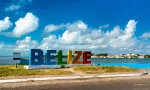 Welcome to Belize Sign at the Caribbean Sea in Belize City