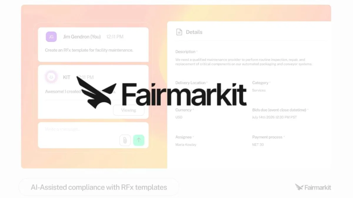 Fairmarkit Launches Agentic AI Platform to Transform Enterprise Sourcing and Supply Chain Procurement