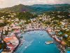Tropical Caribbean City Port with boats and ships Grenada