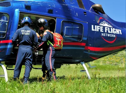 Life Flight Network helicopter crew