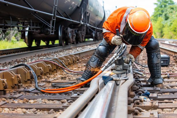Railroad track welder