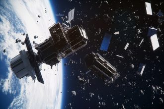High tech space junk recycling station concept