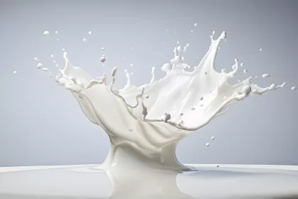 Milk splash close up
