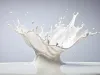 Milk splash close up