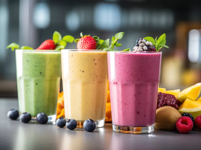 Fresh fruit smoothies