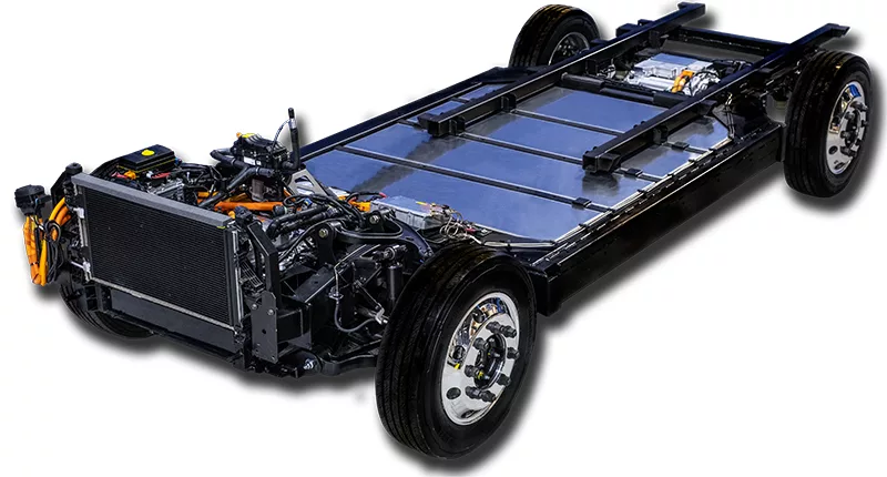 VIA Motors EV work truck chassis