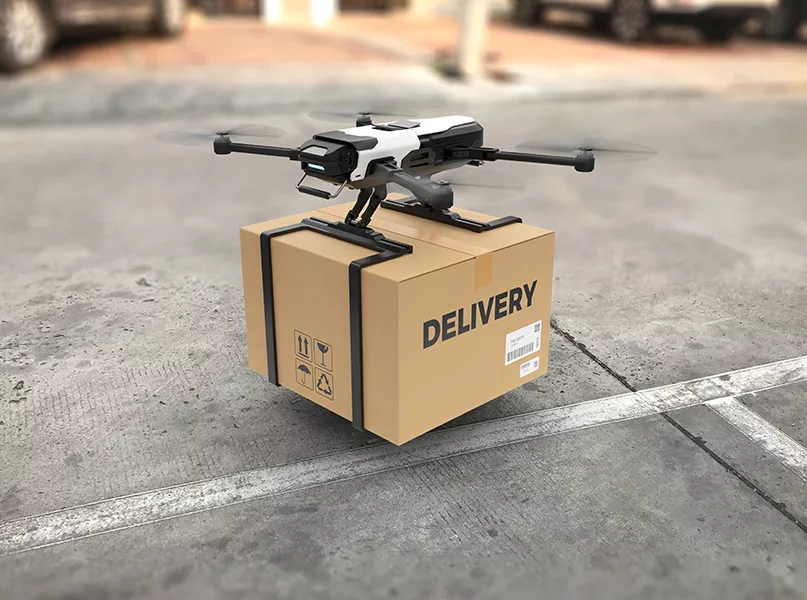 Delivery drone, Autonomous delivery robot, Business air transpor